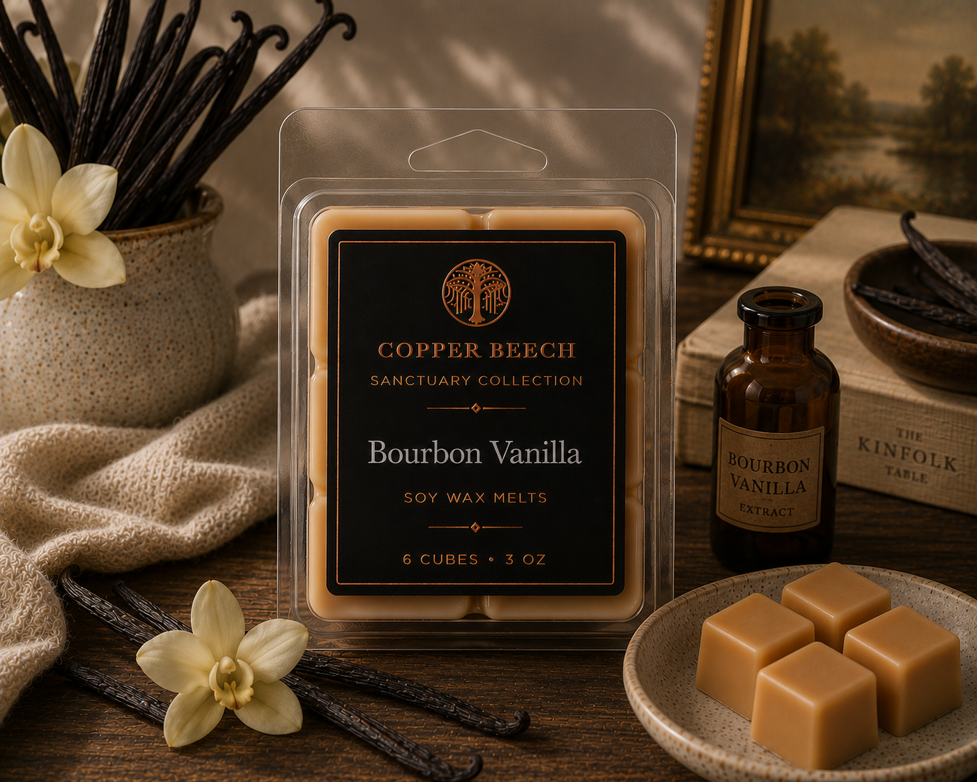 Bourbon Vanilla Wax Melts | 6 Cubes