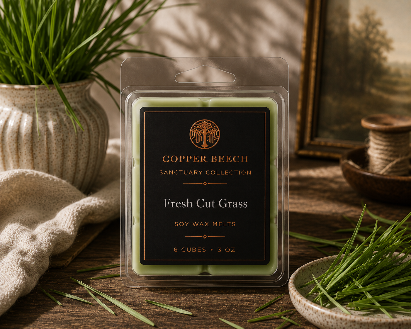 Fresh Cut Grass Wax Melts | 6 Cubes