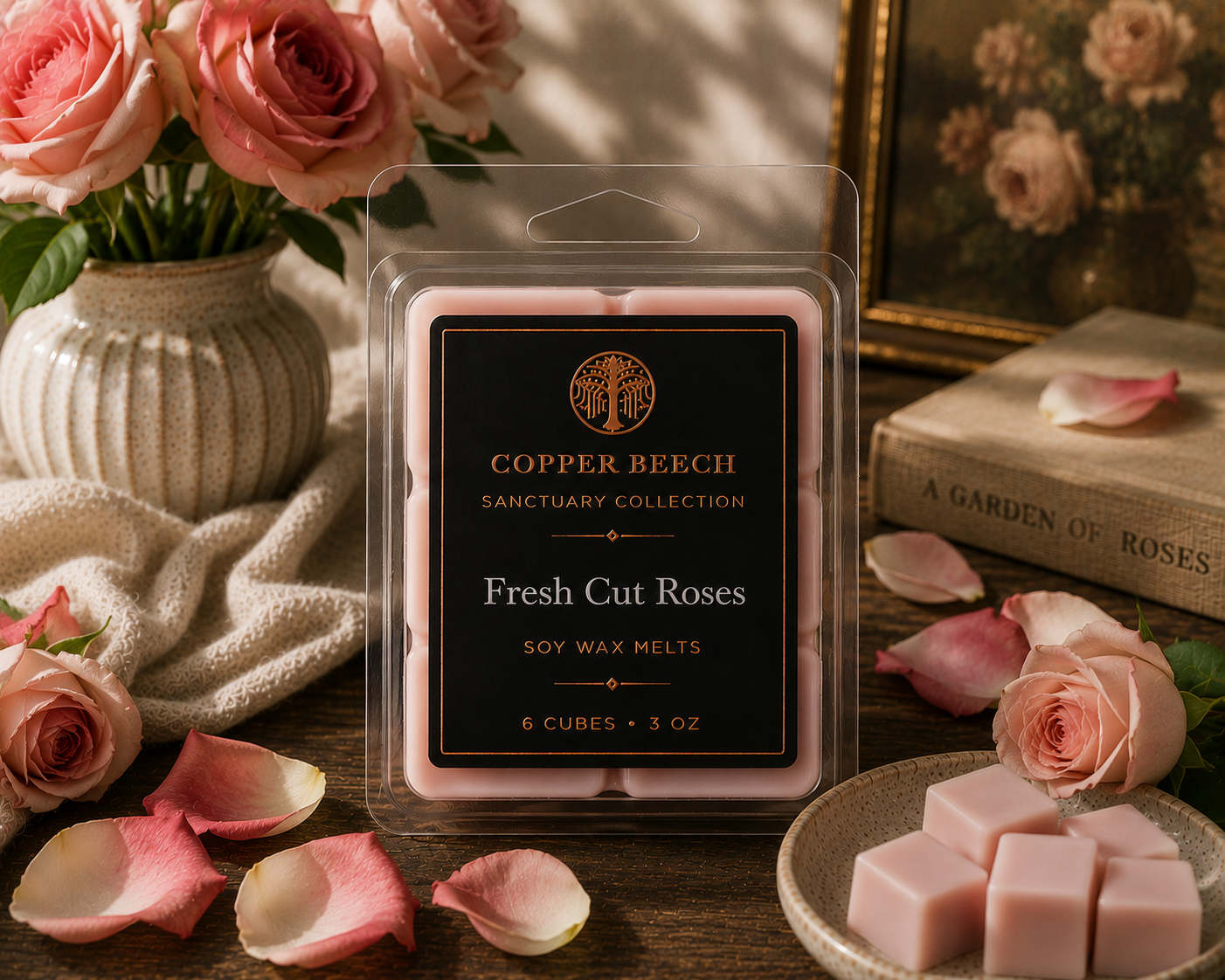 Fresh Cut Roses Wax Melts | 6 Cubes
