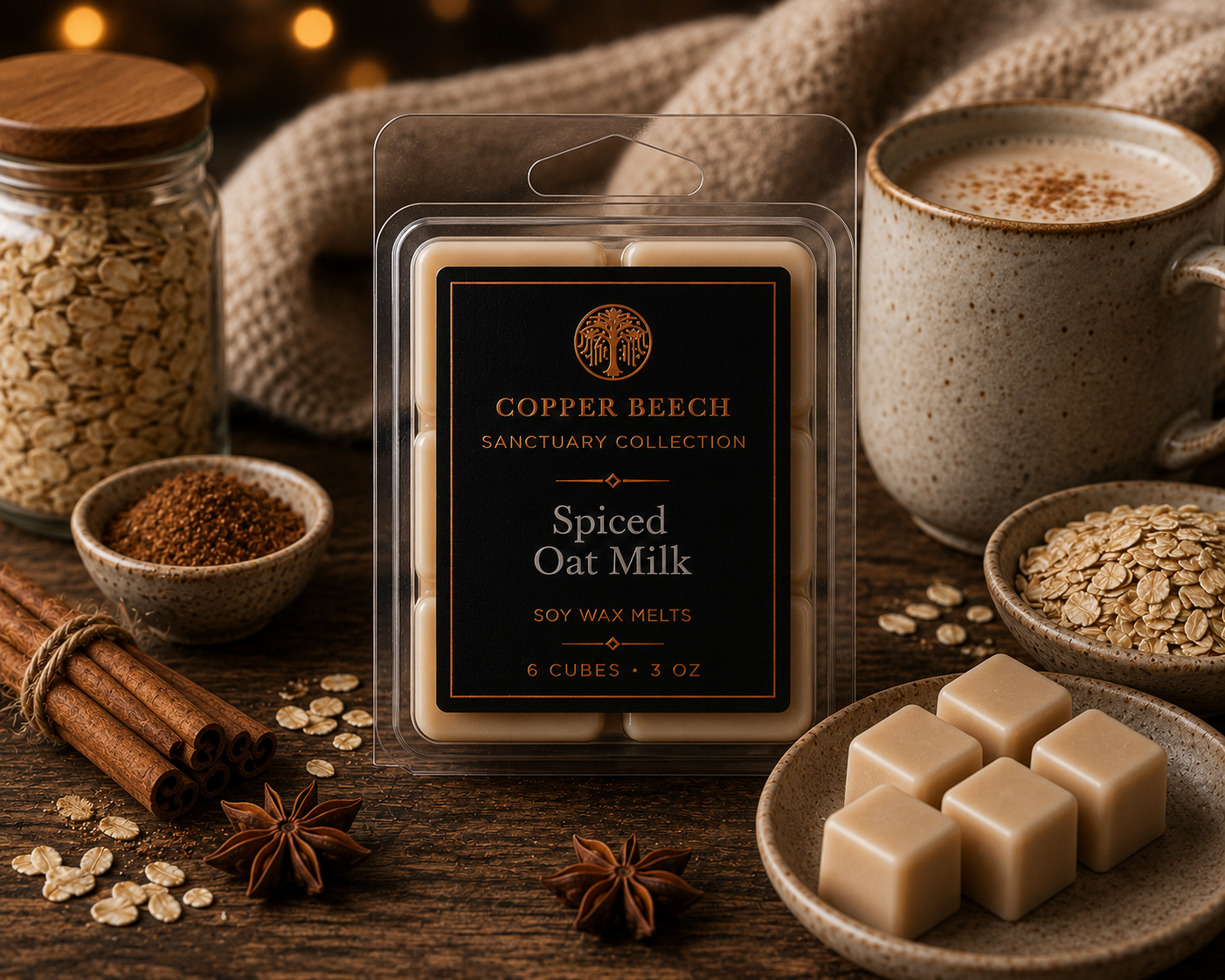 Spiced Oat Milk Wax Melts | 6 Cubes