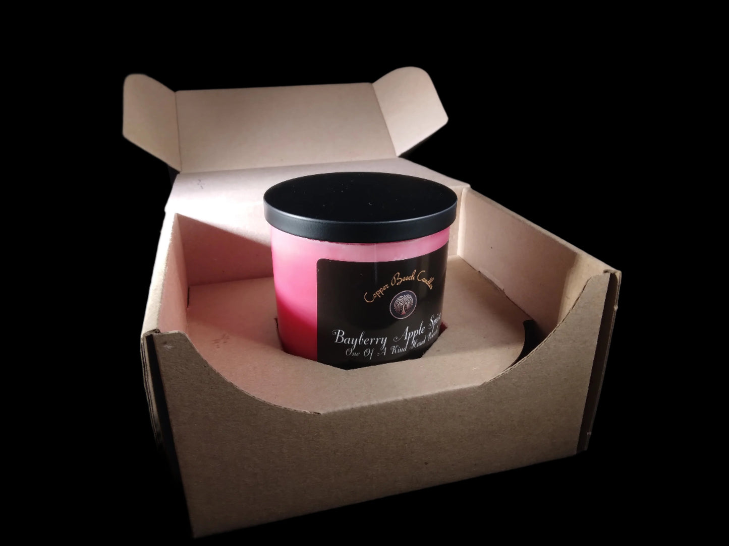 Swirled Bayberry Apple Spice Candle in Shipping Box