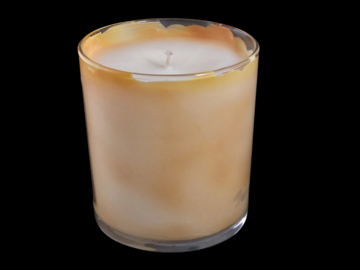 Swirled Spiced Oat Milk Candle Showing Swirl Pattern