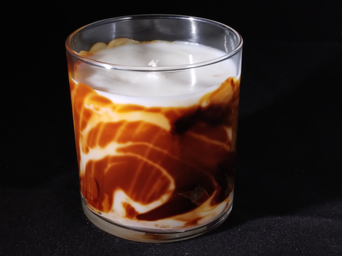 Swirled Black Cognac and Rum Candle