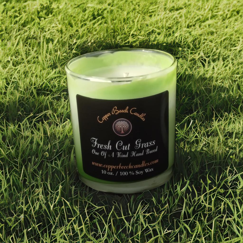 Swirled Fresh Cut Grass Candle