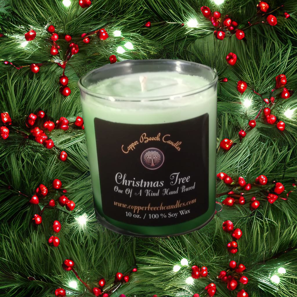 Swirled Christmas Tree Candle