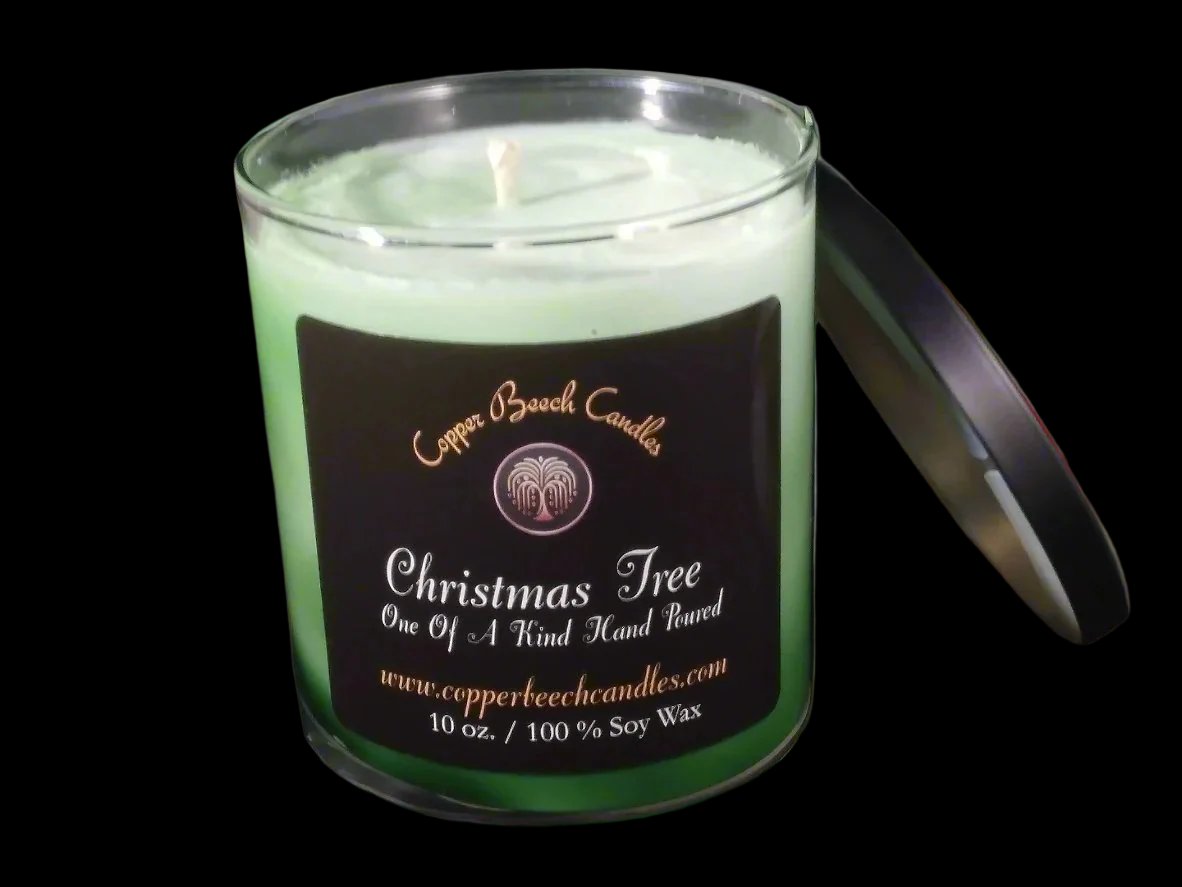 Swirled Christmas Tree Candle