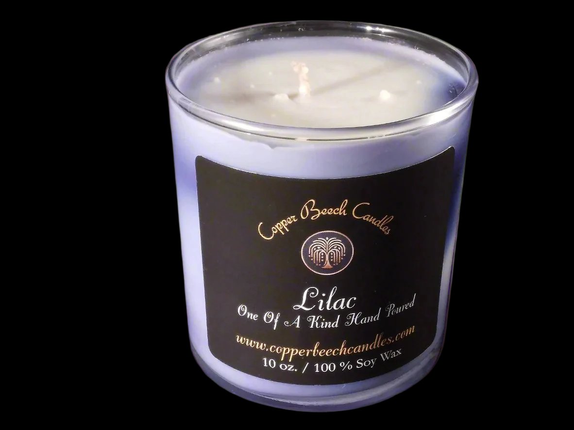 Swirled Lilac Candle